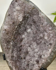 Unique Natural Sugar Amethyst Crystal Geode on Stand - MWS3383
