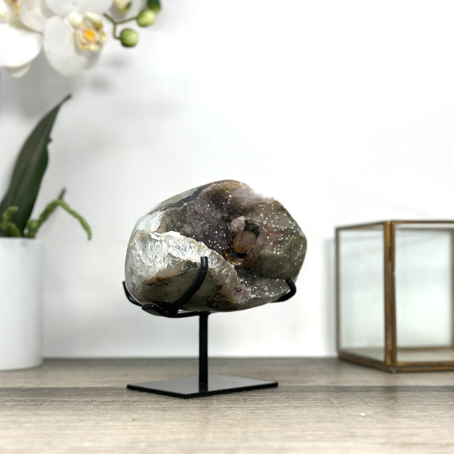 Rainbow Quartz Druzy on Metal Stand - MWS2850