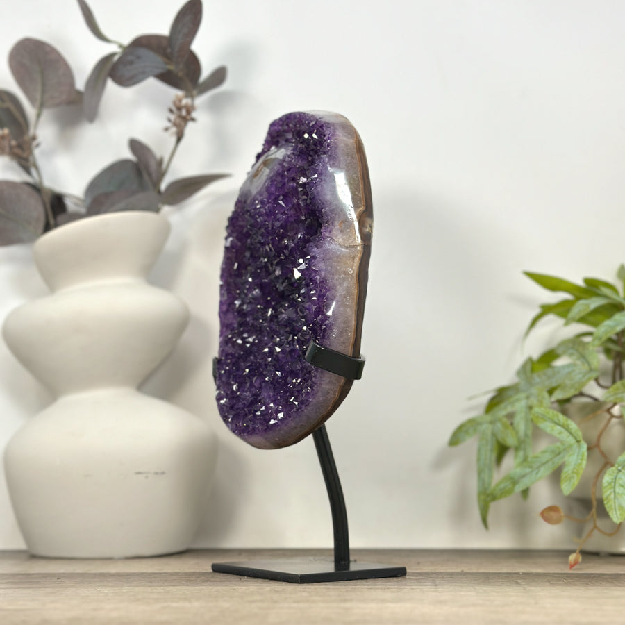 Natural Uruguayan Amethyst Crystal with Stalactite Eye Formation - MWS3194