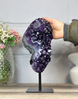 Natural A Grade Amethyst Cluster with Stand - MWS3400