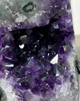 Natural Amethyst Crystal Geode on Stand with Large & Deep Purple Crystals - MWS2590