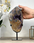 Natural Agate & Amethyst Geode with Stunning Eyes Formations - MWS2354