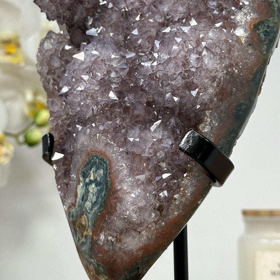 Outstanding Natural Amethyst &amp; Crystal Specimen with Stalactite Formation - MWS1473