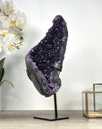 Large Amethyst Geode with Jasper Shell – Deep Purple Crystal Statement Piece - MWS2397