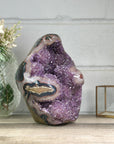 Natural Amethyst & Agate Statement Piece for Home Decor - CBP1255