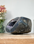 Natural Amethyst Geode with Polished Agate Shell - STGE0003