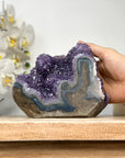 Natural Amethyst & Blue Banded Agate Self Standing Cathedral - CBP1129