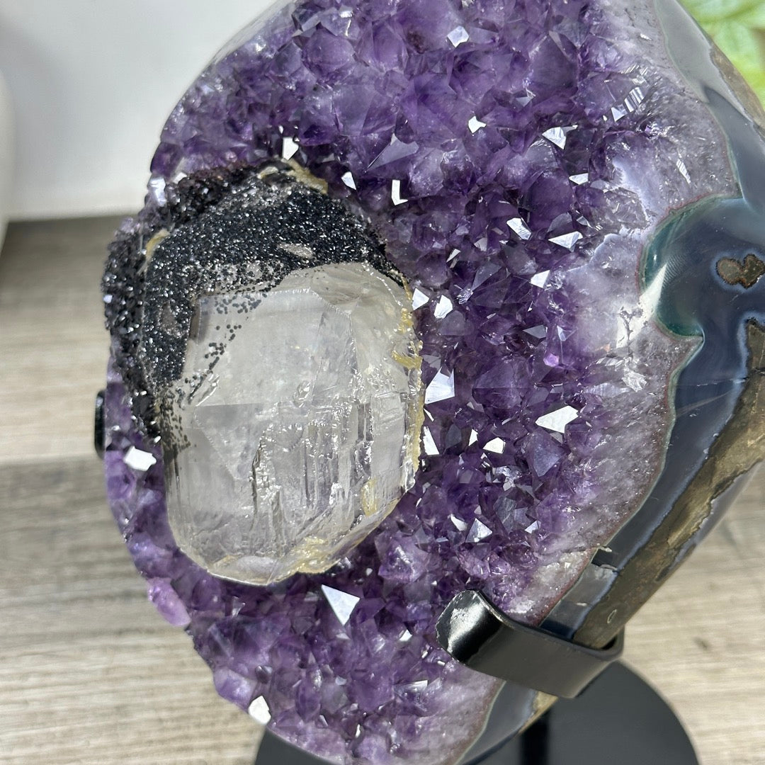 Unqiue Amethyst Cluster with Collection Grade Calcite inclusion - MWS3356
