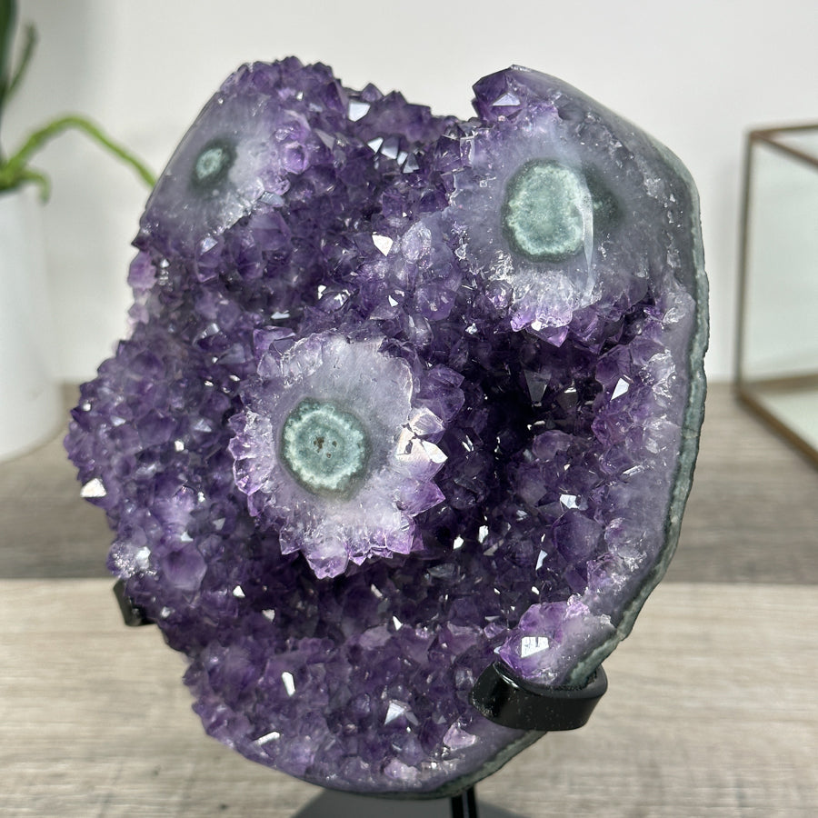 Uruguayan Amethyst Cluster with Stalactite Crystal Formations - MWS2687