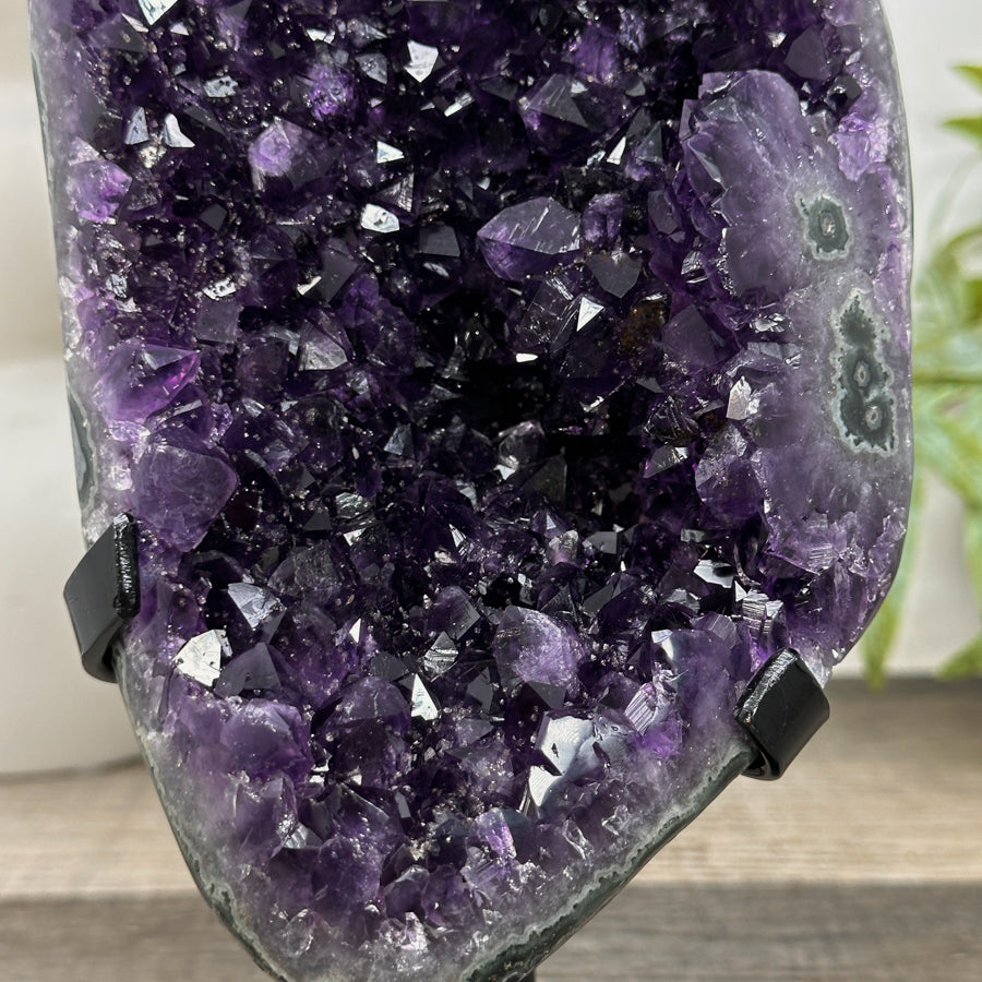 Natural Top Grade Amethyst Geode with Metal Stand - MWS3218