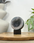 Quartz & Agate Sphere Geode with Crystal Interior - SPH0196