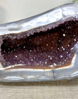Large Blue Banded Agate & Amethyst Stone Geode - STGE0114