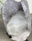 Natural Impressive Calcite Formation on Amethyst Cluster – Unique Crystal Display Piece - MWS2520