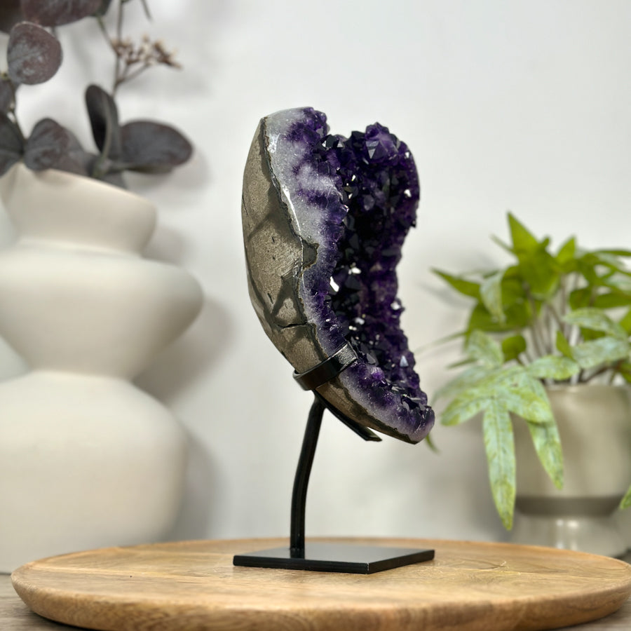 Premium Quality Uruguayan Amethyst Geode on Stand - MWS3056