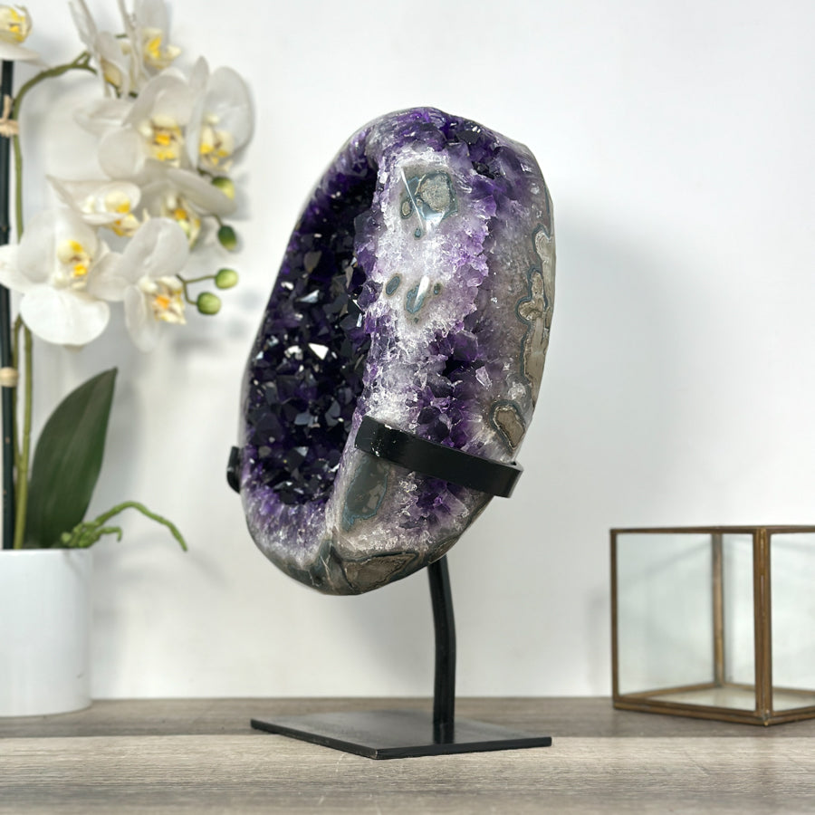 Huge Natural Amethyst Geode with Large Deep Purple Crystals - MWS2745