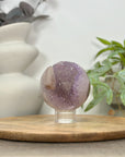 Uruguayan Amethyst Druzy & Agate Sphere Geode - SPH0150