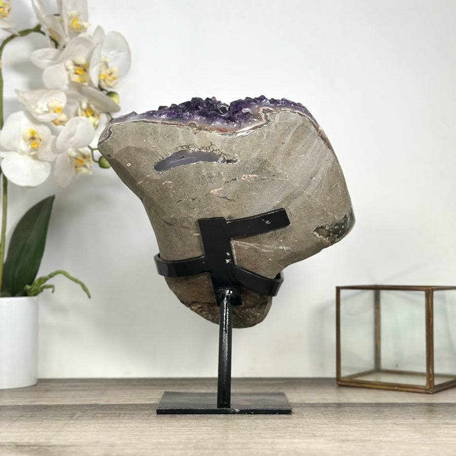 Large Natural Amethyst Stone Crystal Specimen for Home Decor - MWS2830