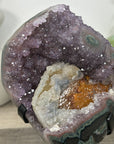 Unique Natural Amethyst & Calcite Crystal Specimen - MWS3215