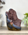 Natural Red Amethyst & Blue Agate Statement Piece from Uruguay - CBP1429