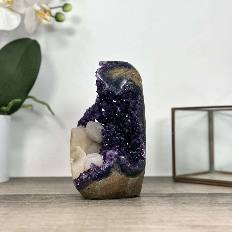 Top Quality Amethyst Cathedral with Calcite Crystal Formation - CBP1290