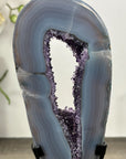 Blue Banded Agate & Amethyst Geode Portal - MWS3000