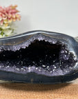 Amethyst & Agate Stone Geode with Crystal Cavity - STGE0004