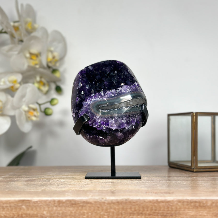 Beautiful Deep Purple Amethyst Crystal Cluster Formation - MWS1805