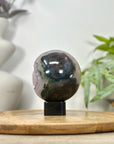 Amethyst & Agate Sphere Geode with Crystal Formation - SPH0215
