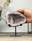 Amethyst Stone Geode with Calcite Crystal - MWS2840