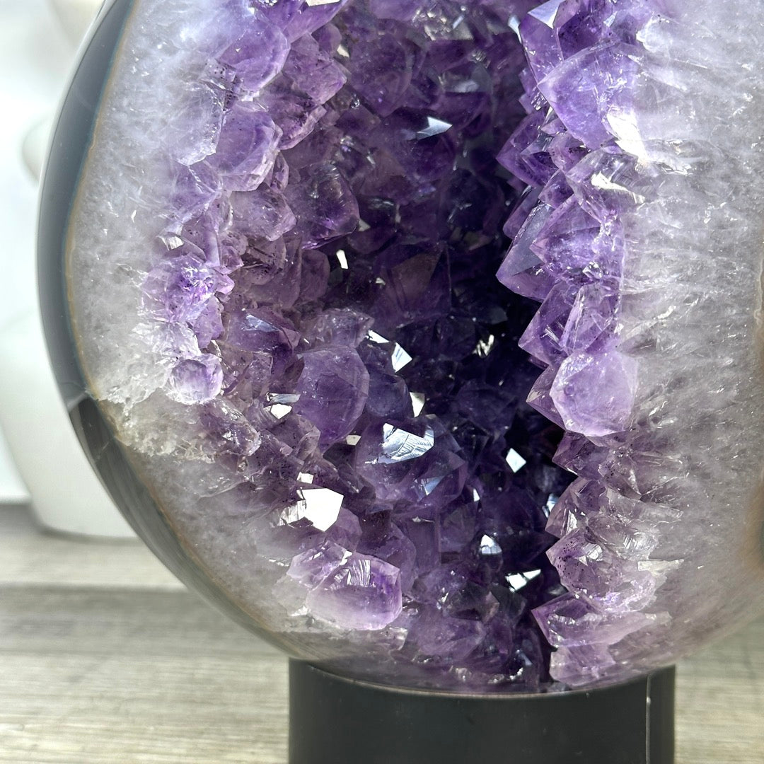 Huge XXL Amethyst &amp; Agate Sphere Geode - SPH0237