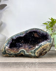 Natural Amethyst Druzy & Jasper Geode - STGE0115