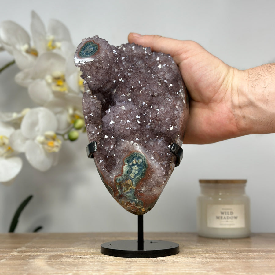 Outstanding Natural Amethyst &amp; Crystal Specimen with Stalactite Formation - MWS1473