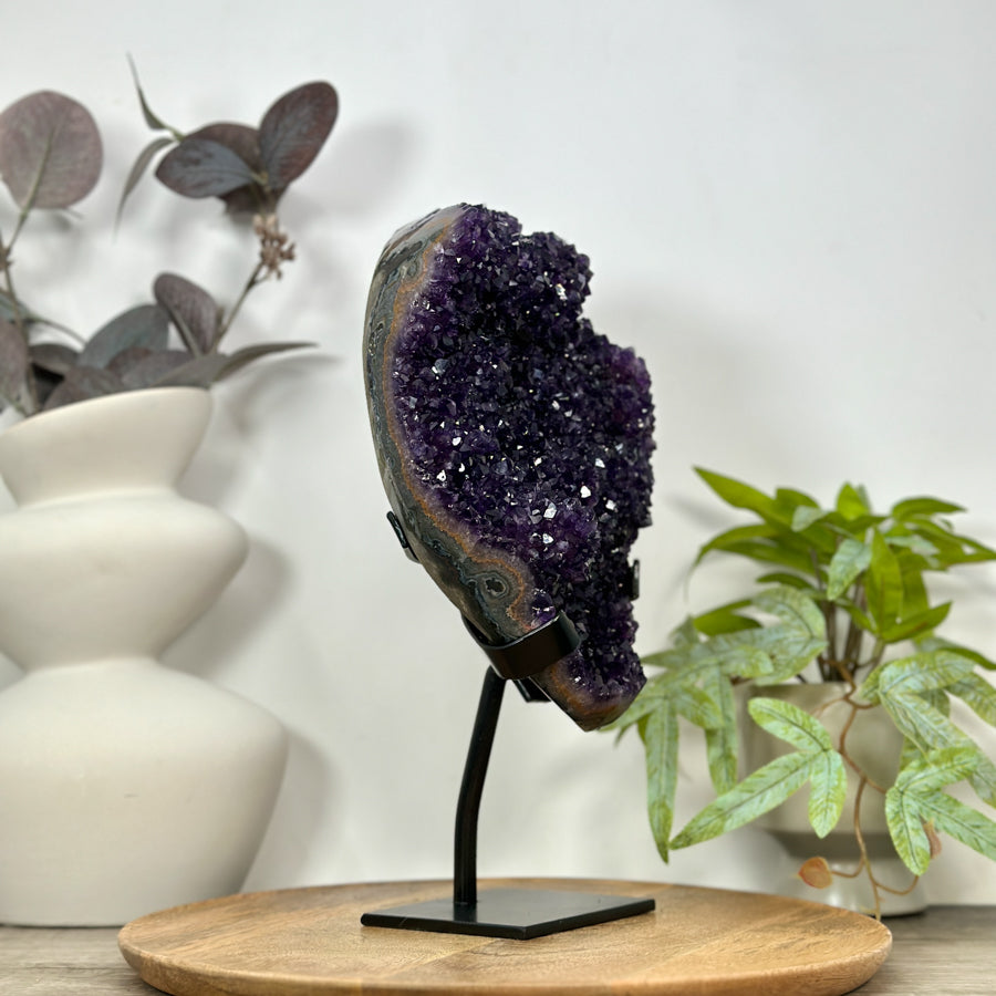 Top Quality Uruguayan Amethyst Specimen on Metal Stand - MWS3122
