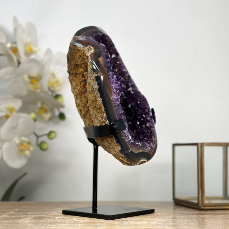 Natural Amethyst &amp; Agate geode from Uruguay - MWS1978
