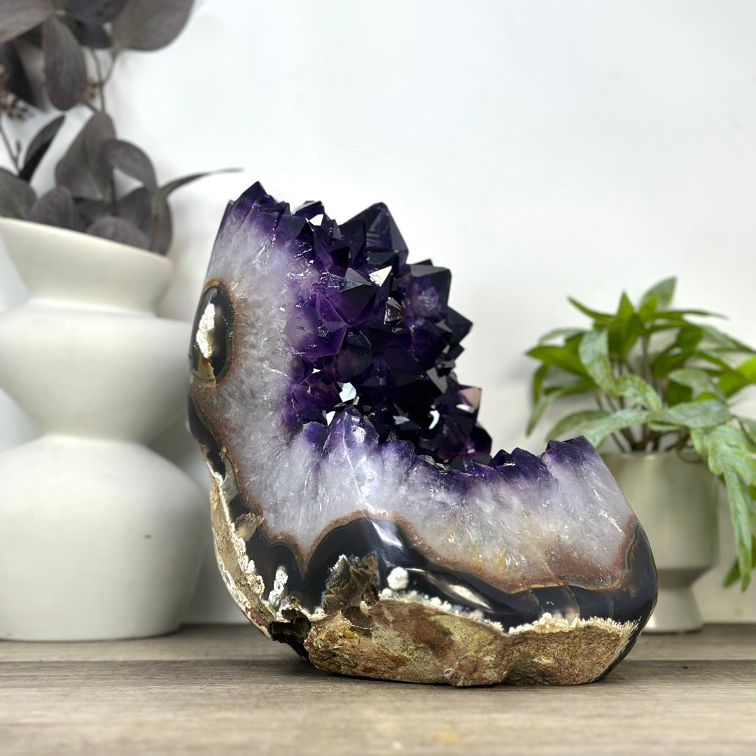 Uruguayan Amethyst &amp; Agate Polished Statement Piece - CBP1403