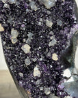 Natural Amethyst with Calcite Inclusions on Metal Stand - MWS2489