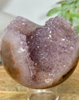 Amethyst Druzy & Jasper Sphere Geode - SPH0179