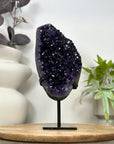 Unique Natural Amethyst Crystal Cluster on Stand - MWS3063