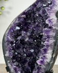 Deep Purple Amethyst Geode on Metal Stand – Stunning Decor Statement Piece - MWS2717