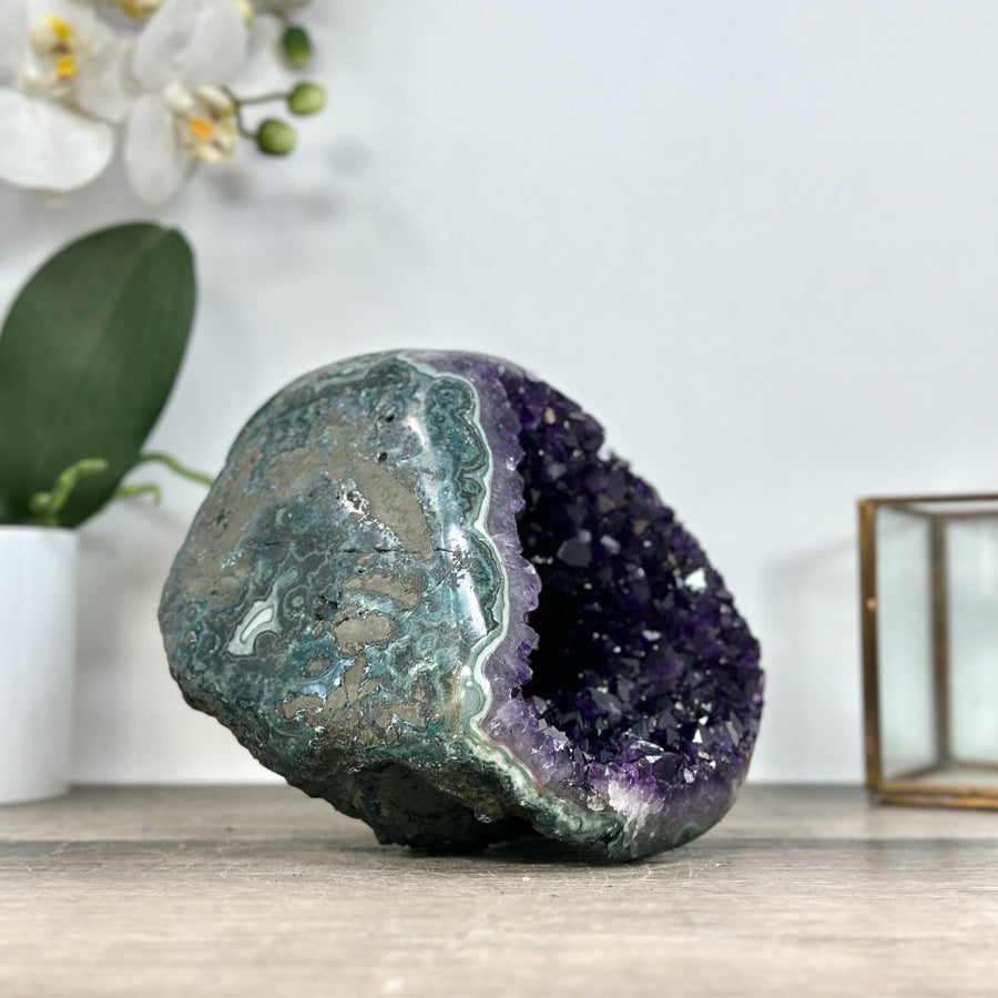 Deep Purple Amethyst Stone Geode from Uruguay - STGE0027
