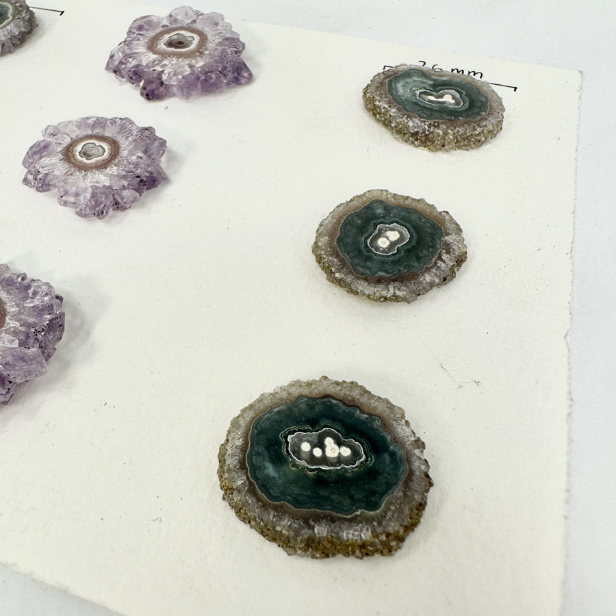 Natural Amethyst Stalactite Slices Wholesale Flat - Ideal for Pendants - STS0031