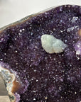 Deep Purple Amethyst on Metal Stand with Calcite - MWS2710