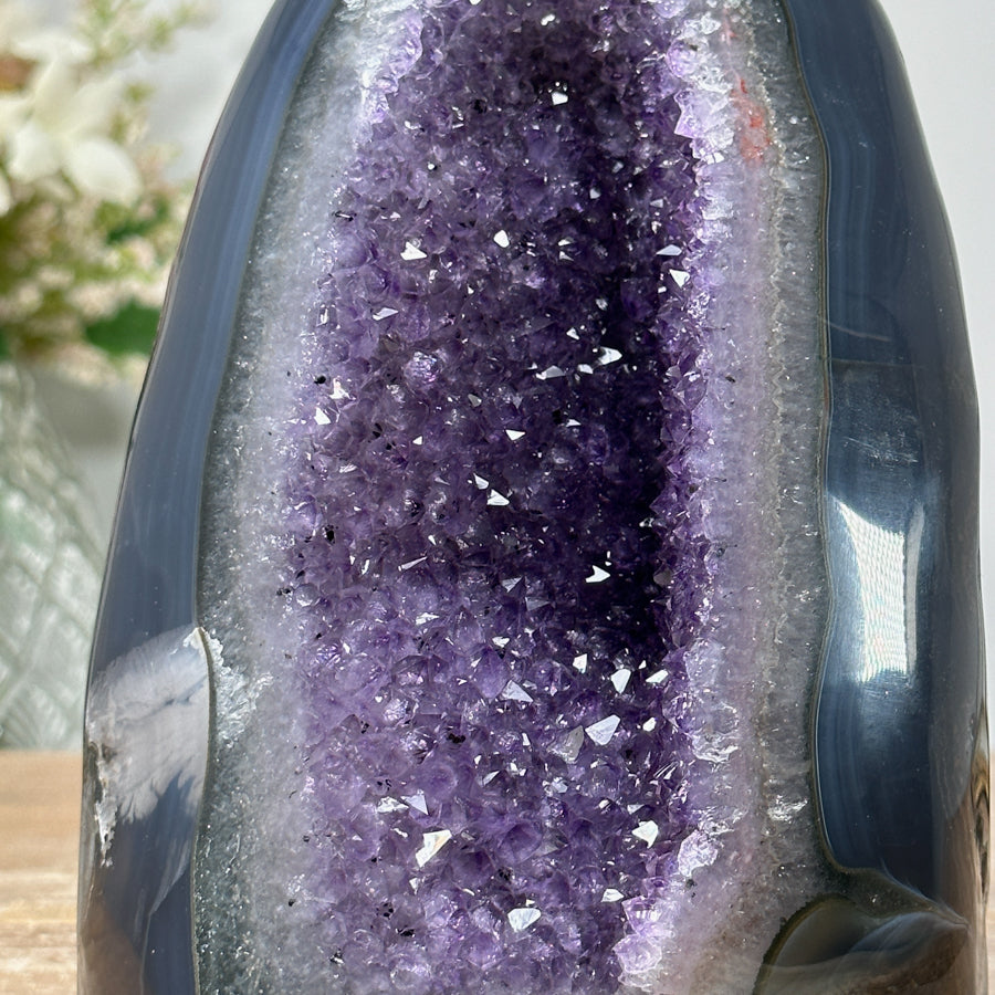 Unique Large Amethyst &amp; Agate Cathedral Geode - CBP1079