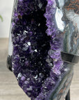 Top Grade Natural Amethyst Geode, Deep Purple Crystals, Stand included - MWS2483