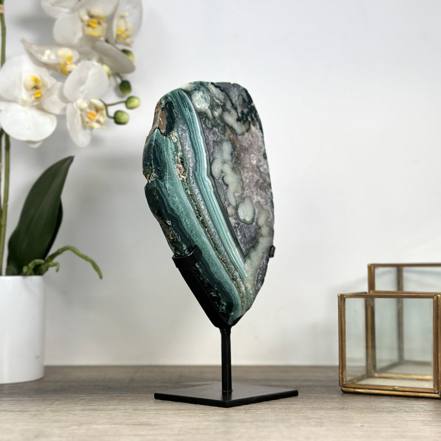 Unique Large Green Jasper Slice - MWS2240