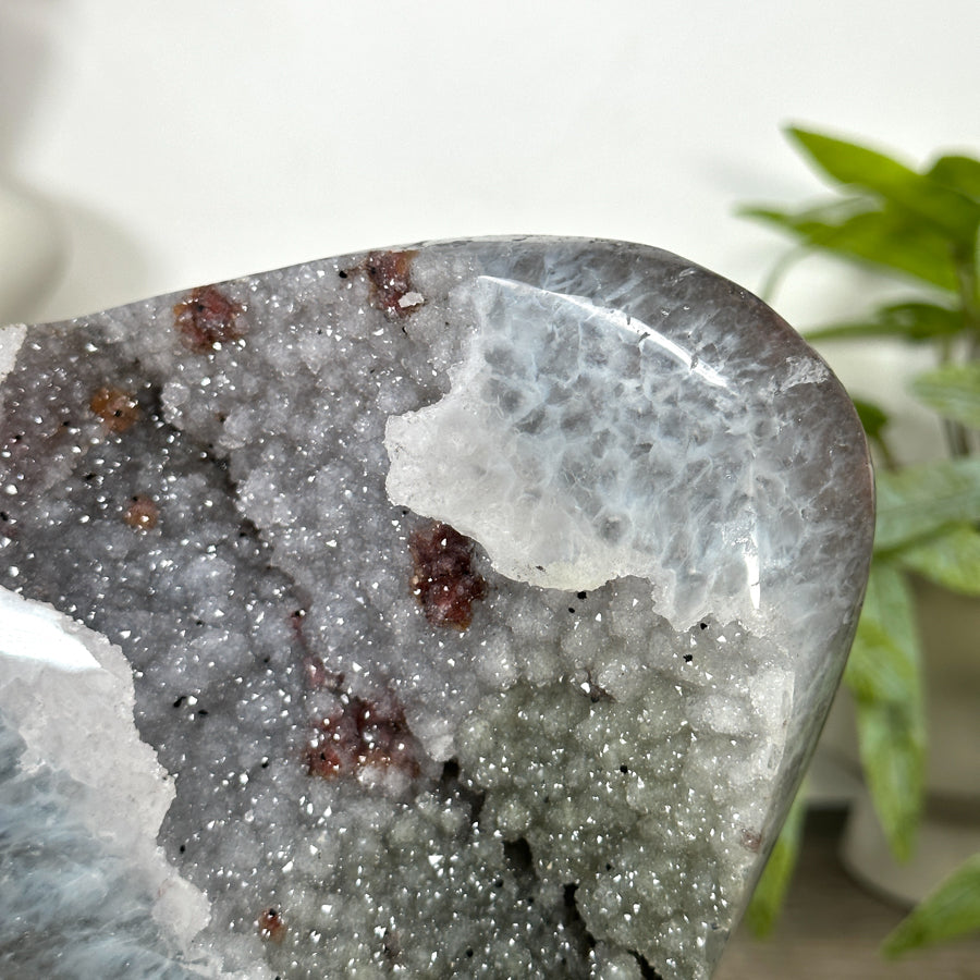 Natural Green Tone Sugar Quartz Specimen - Stand Included - MWS3159