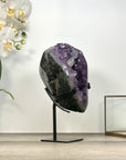 Natural Amethyst Geode with Calcite Formation - MWS2973