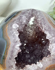 Large NaturalAmethyst & Agate Sphere Geode - SPH0166