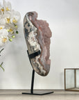 Huge Natural Pink Amethyst Geode - Unique Mineral Display Piece on Stand - MWS2802