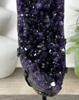 Natural Deep Purple Amethyst Cluster on Metal Stand - MWS3171